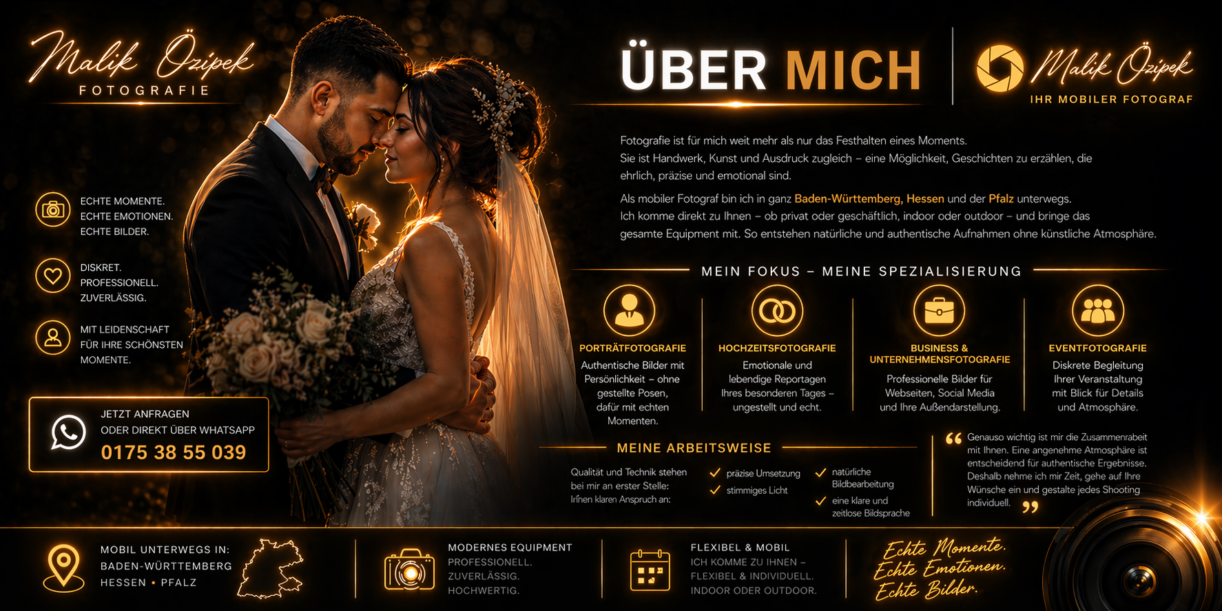 Mobiler Fotograf Malik Özipek bei einem professionellen Fotoshooting vor Ort, natürliche und authentische Fotografie in stilvoller Umgebung, Kontakt 0175 38555039